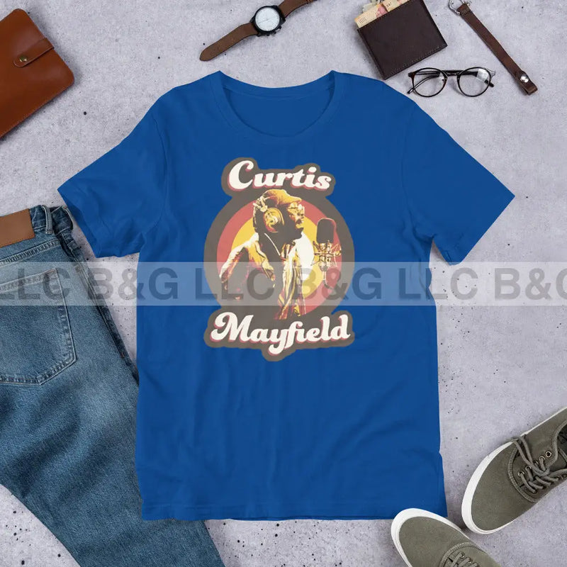 Curtis Mayfield Unisex T-Shirt True Royal / S T-Shirt