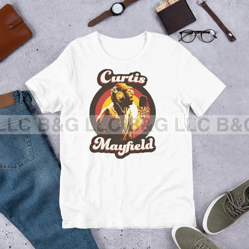 Curtis Mayfield Unisex T-Shirt White / Xs T-Shirt