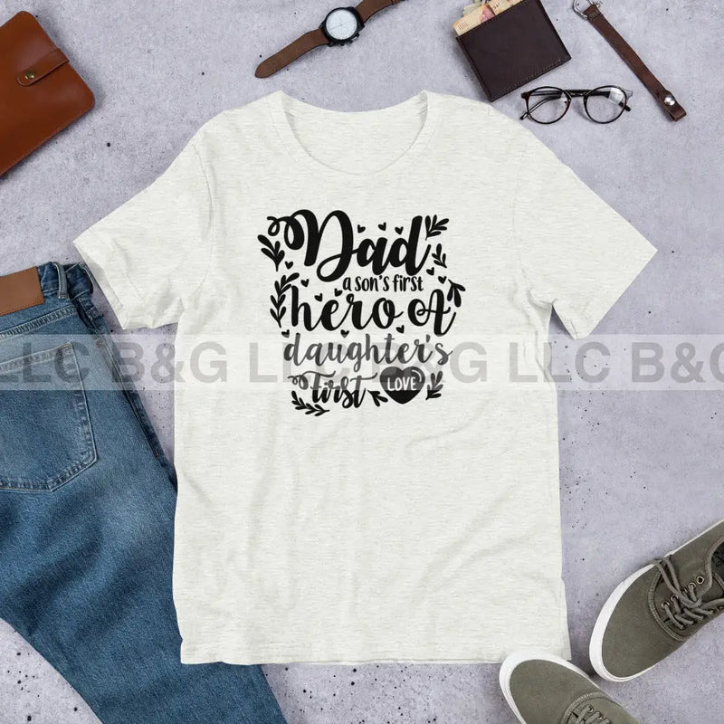 Dad a Sons first hero Unisex t-shirt