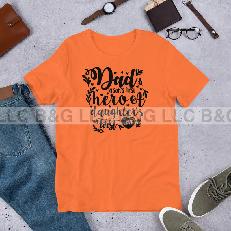 Dad a Sons first hero Unisex t-shirt