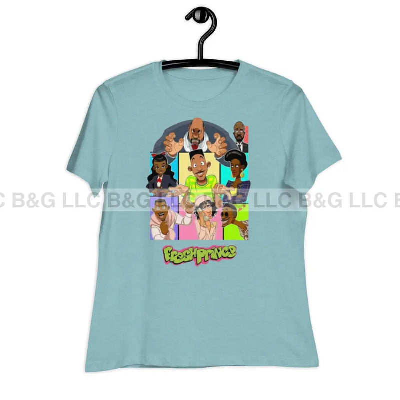 Fresh Prince Women’s Relaxed T-Shirt Heather Blue Lagoon / S T Shirt