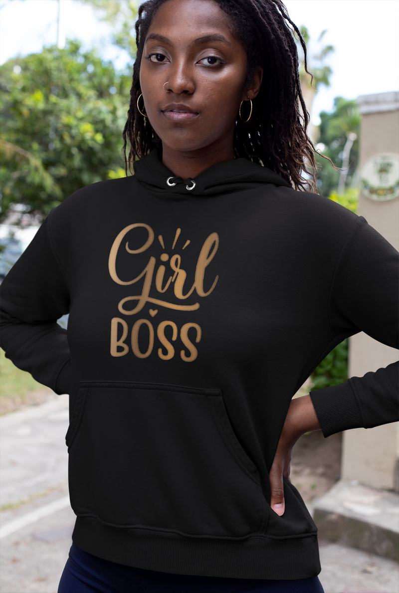 Girl Boss Unisex eco raglan hoodie