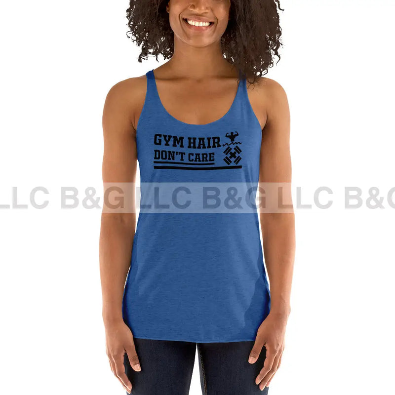 Gym Hair Don't Care Women's Racerback Tank