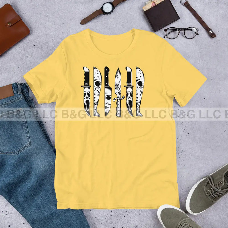 Halloween Knives Unisex T-Shirt Yellow / S