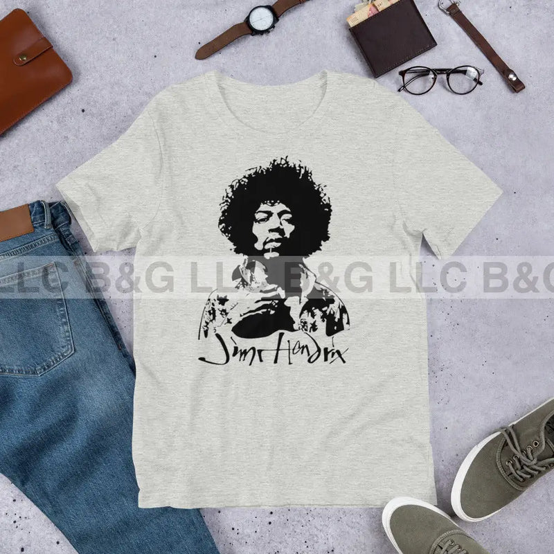 Jimi Hendrix Unisex T-Shirt Athletic Heather / Xs