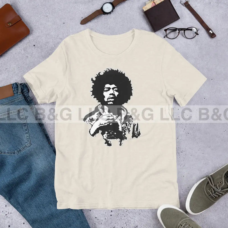 Jimmy Hendrix Unisex T-Shirt Heather Dust / S T-Shirt