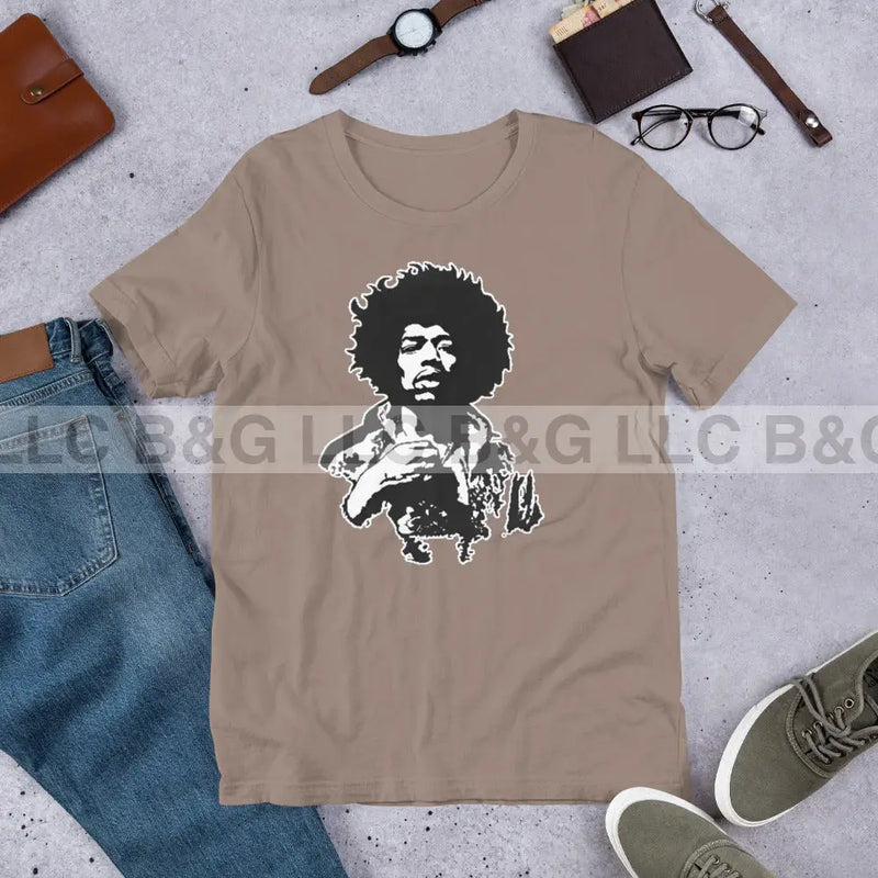 Jimmy Hendrix Unisex T-Shirt Pebble / Xs T-Shirt