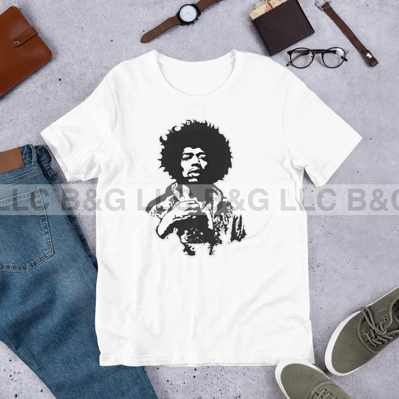 Jimmy Hendrix Unisex T-Shirt White / Xs T-Shirt