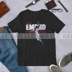 Joel Embiid Unisex T-Shirt Black Heather / Xs