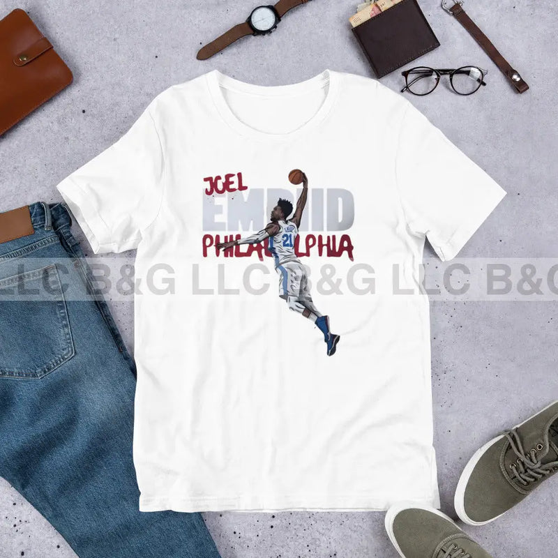 Joel Embiid Unisex T-Shirt White / Xs