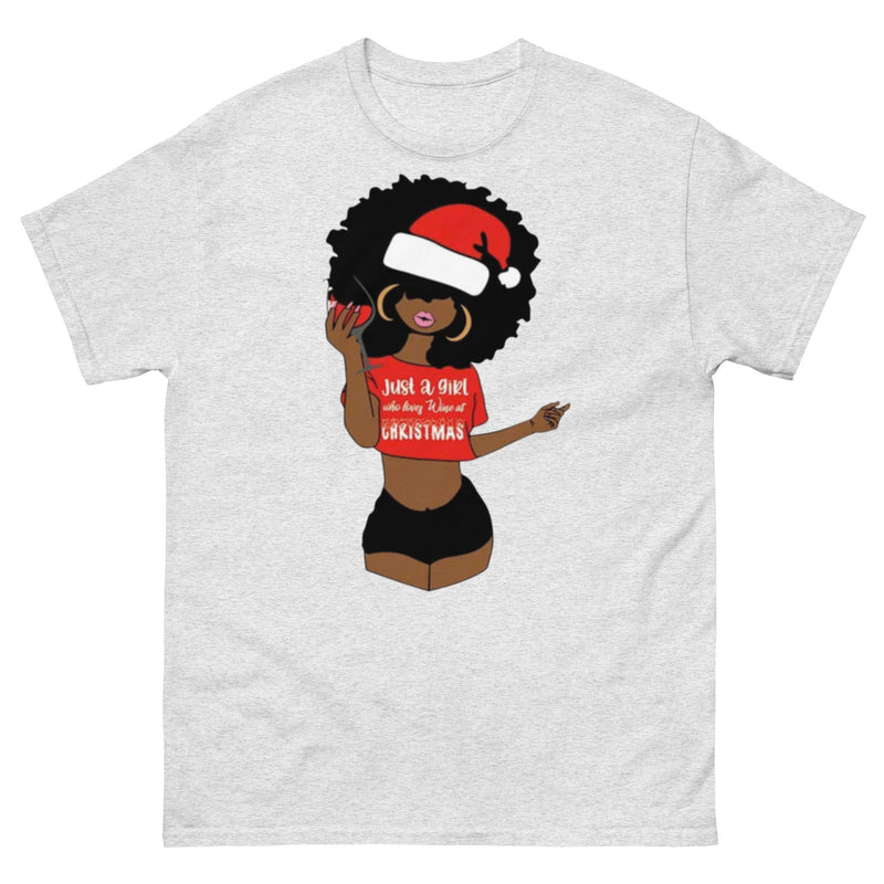 Just a Girl Who Loves Wine Christmas T Shirt
