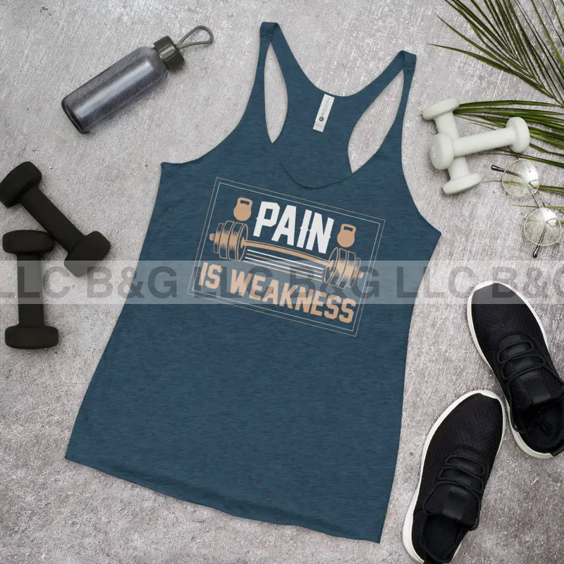 Pain Is Weakness Women's Racerback Tank