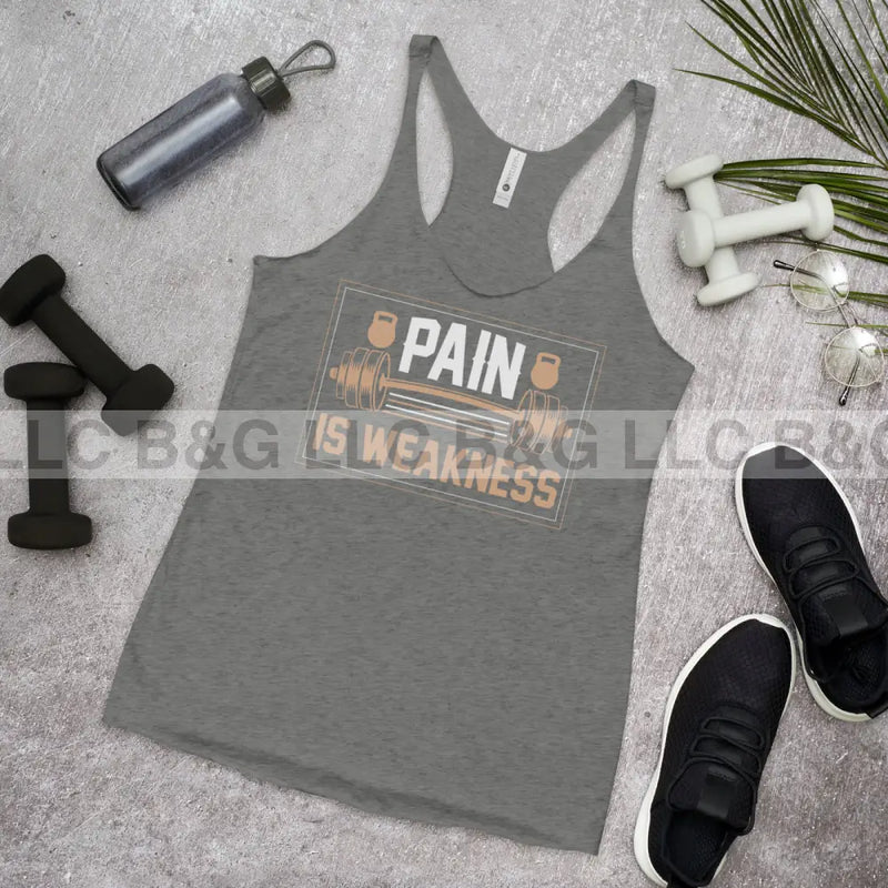 Pain Is Weakness Women's Racerback Tank