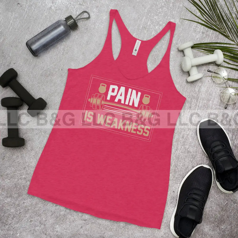 Pain Is Weakness Women's Racerback Tank