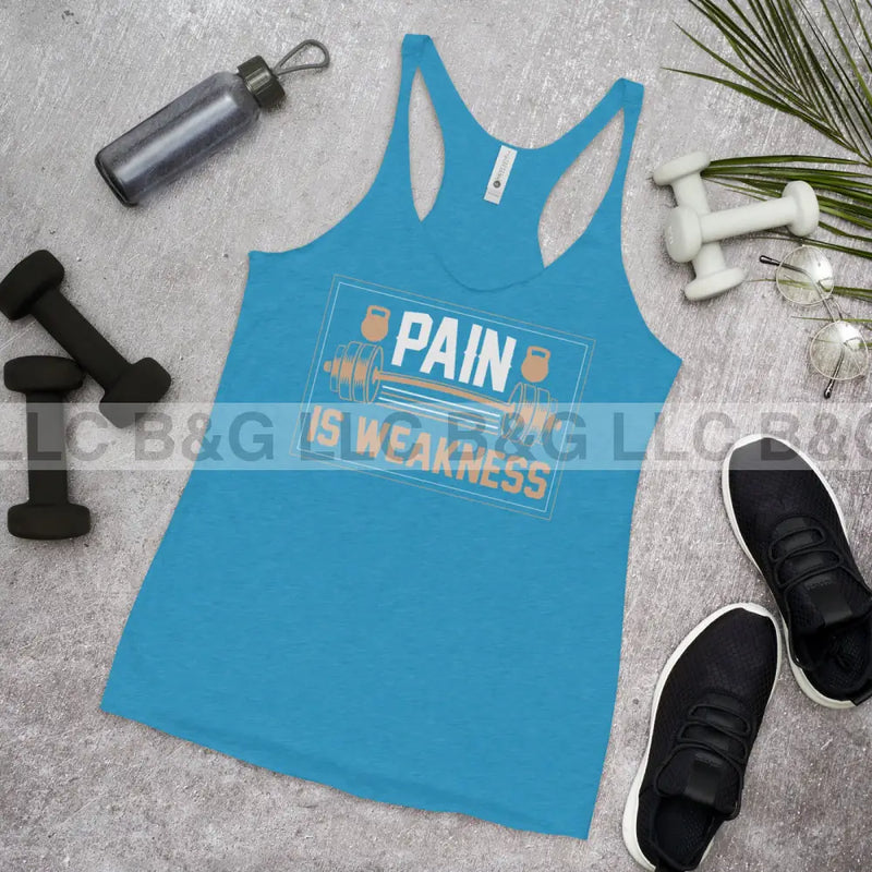 Pain Is Weakness Women's Racerback Tank