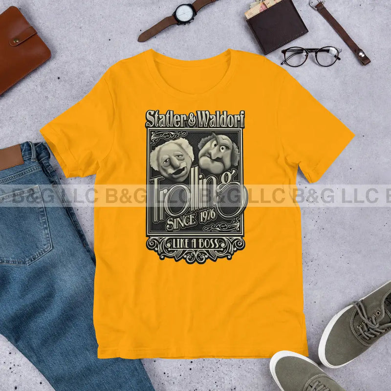 Statler And Waldorf Unisex T-Shirt Gold / S