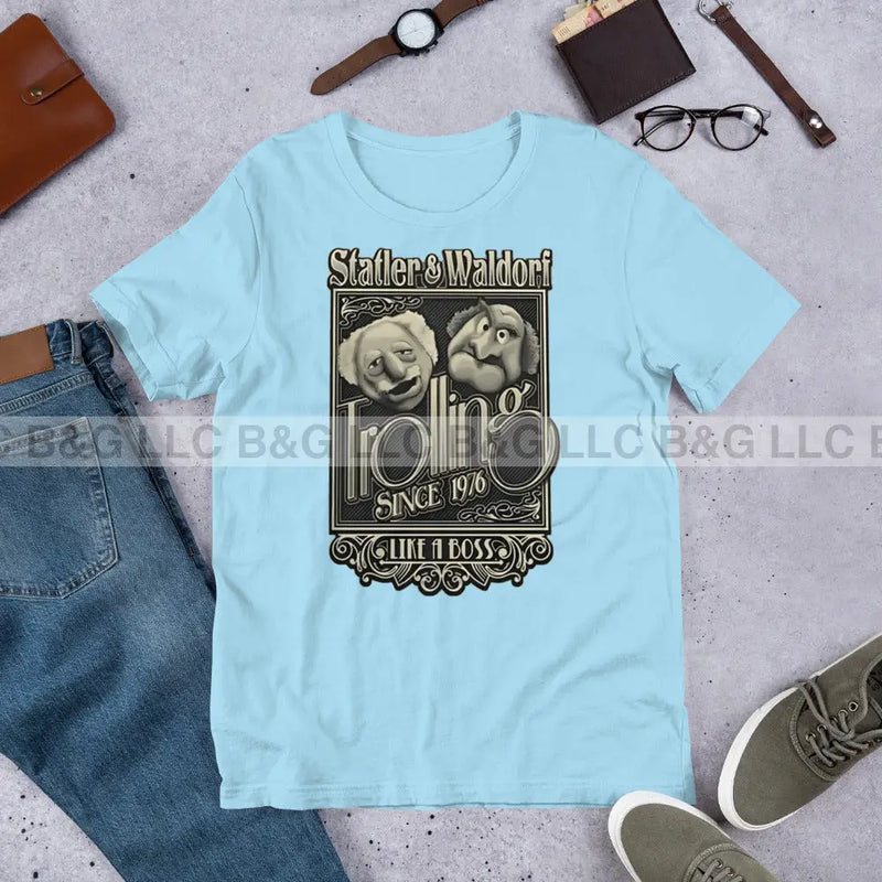 Statler And Waldorf Unisex T-Shirt Ocean Blue / S