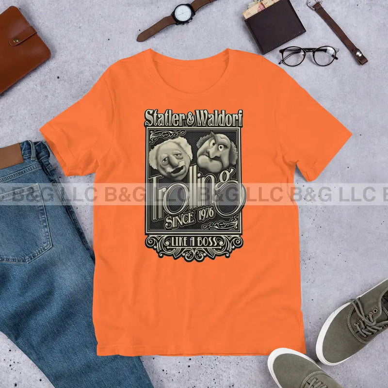 Statler And Waldorf Unisex T-Shirt Orange / Xs