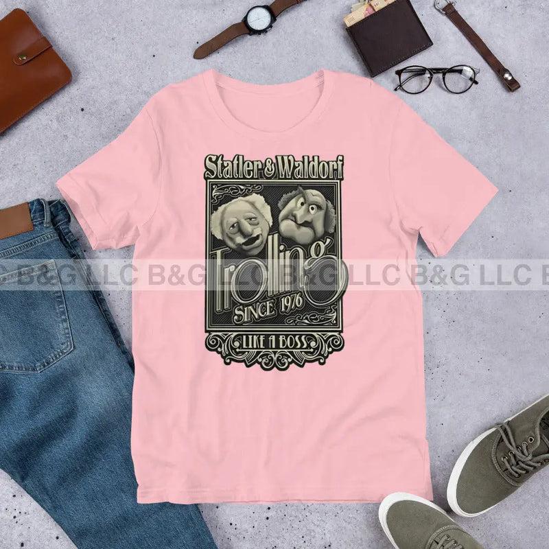 Statler And Waldorf Unisex T-Shirt Pink / S