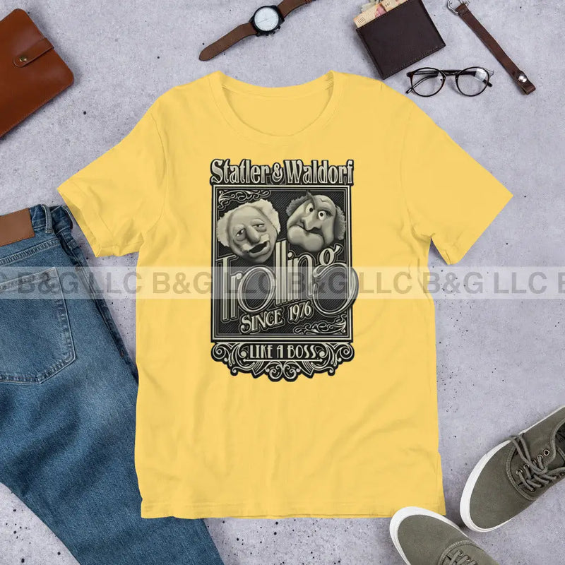 Statler And Waldorf Unisex T-Shirt Yellow / S