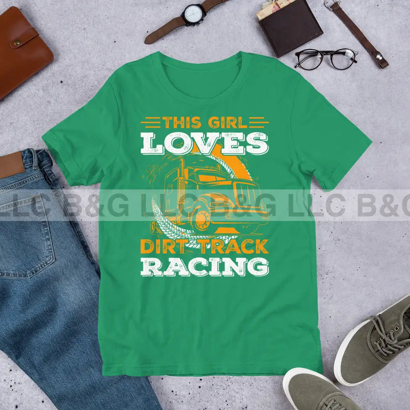 This Girl Loves Dirt Track Racing Unisex t-shirt