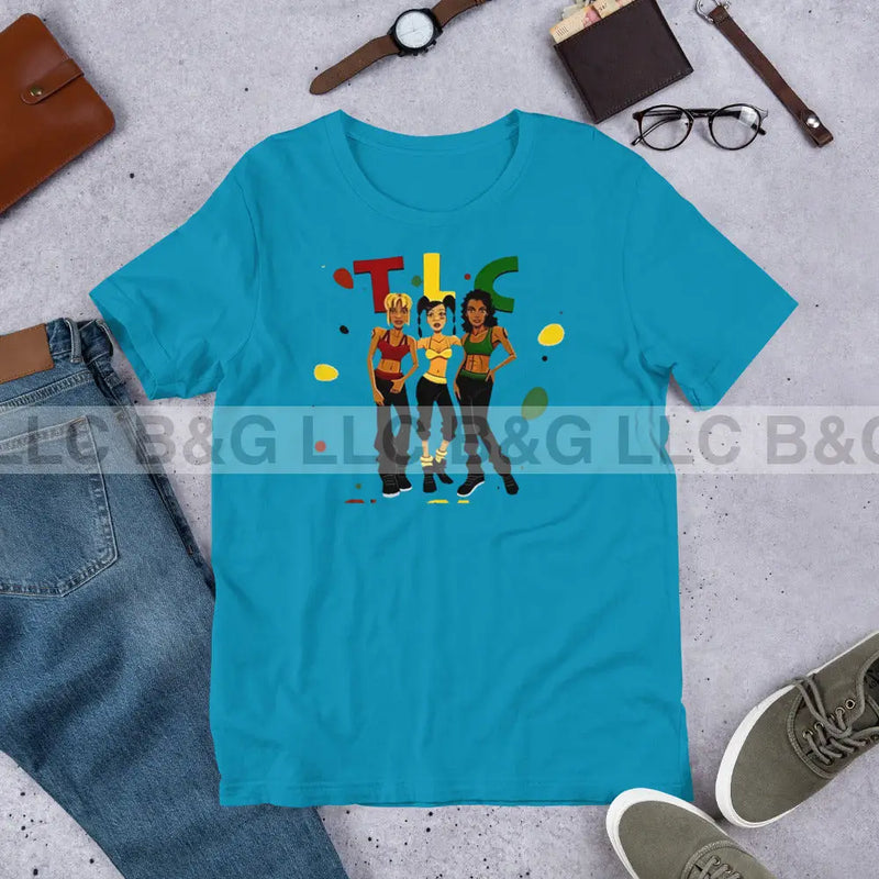 Tlc Cartoon Unisex T-Shirt Aqua / S