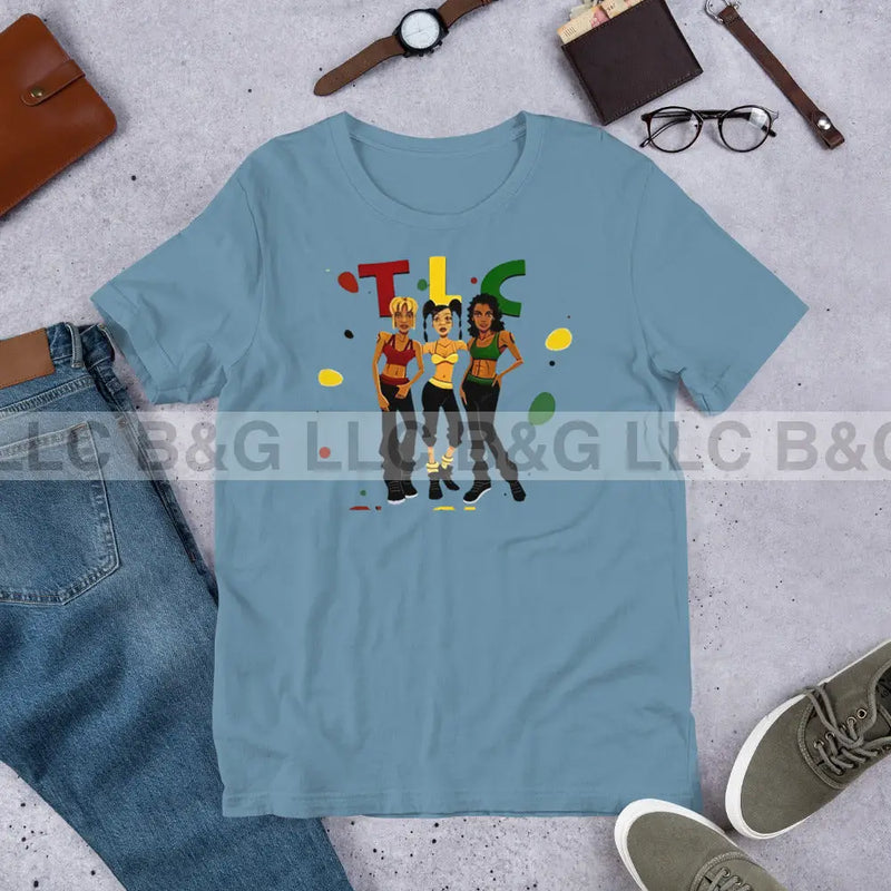 Tlc Cartoon Unisex T-Shirt Steel Blue / Xs