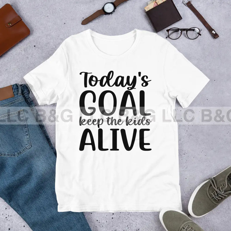 Today’s Goal Keep The Kids Alive Unisex T-Shirt Small / White