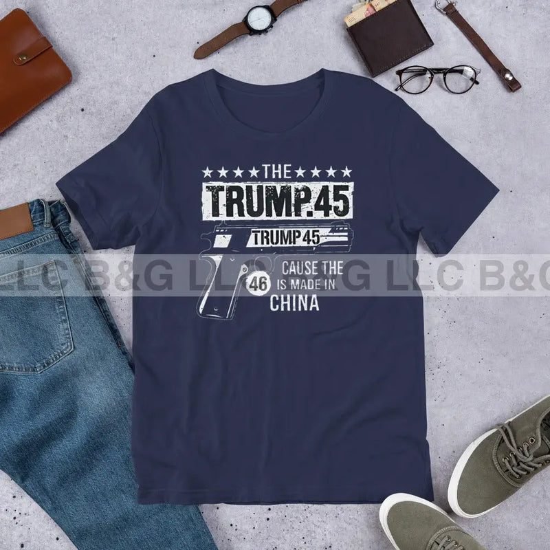 Trump 45 Unisex T-Shirt Navy / S