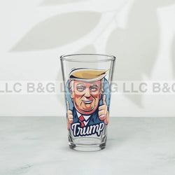 Trump Cartoon Shaker Pint Glass