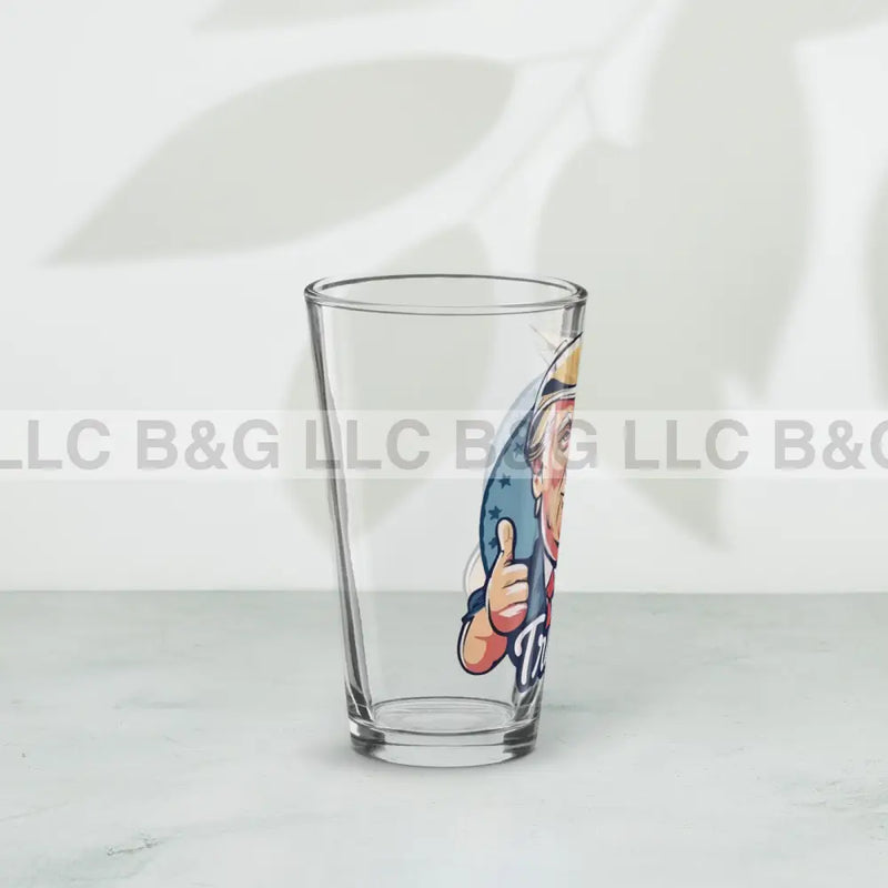 Trump Cartoon Shaker Pint Glass