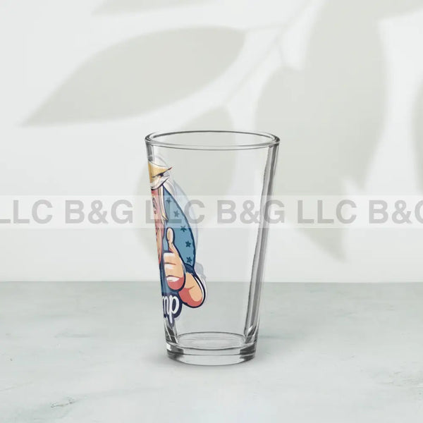 Trump Cartoon Shaker Pint Glass