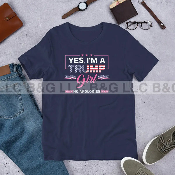 Trump Girl No Apologies Unisex T-Shirt Navy / Xs T-Shirt