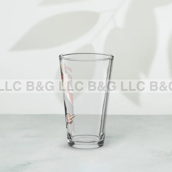 Trump Middle Finger Shaker Pint Glass