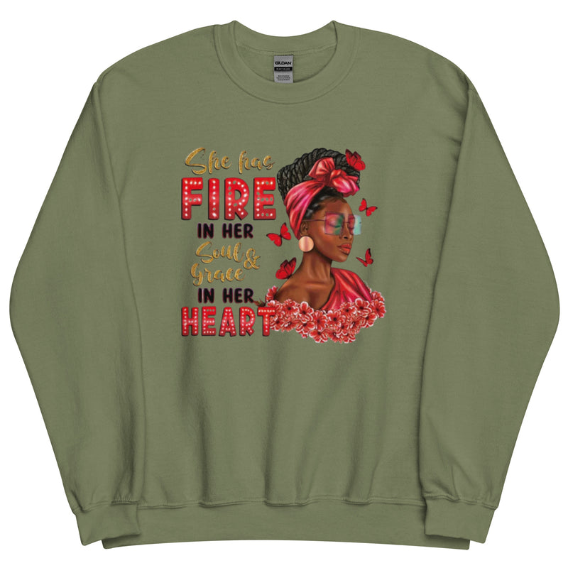 She Has Fire in Her Soul Unisex Sweatshirt