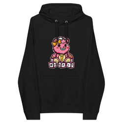 Girl Misfit Bear Unisex eco raglan hoodie