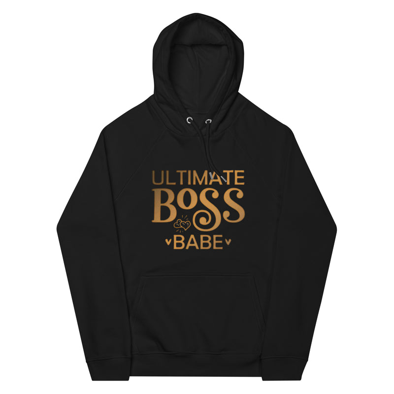 Ultimate Boss Babe Unisex eco raglan hoodie