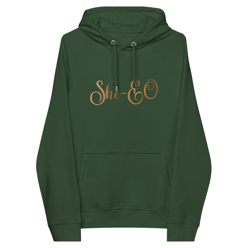 She-EO Unisex eco raglan hoodie