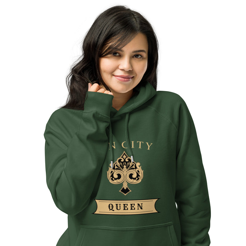 Sin City queen Unisex eco raglan hoodie