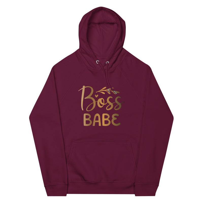Boss Babe Unisex eco raglan hoodie