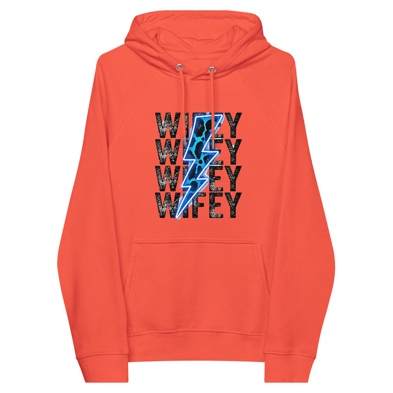 Wifey Unisex eco raglan hoodie