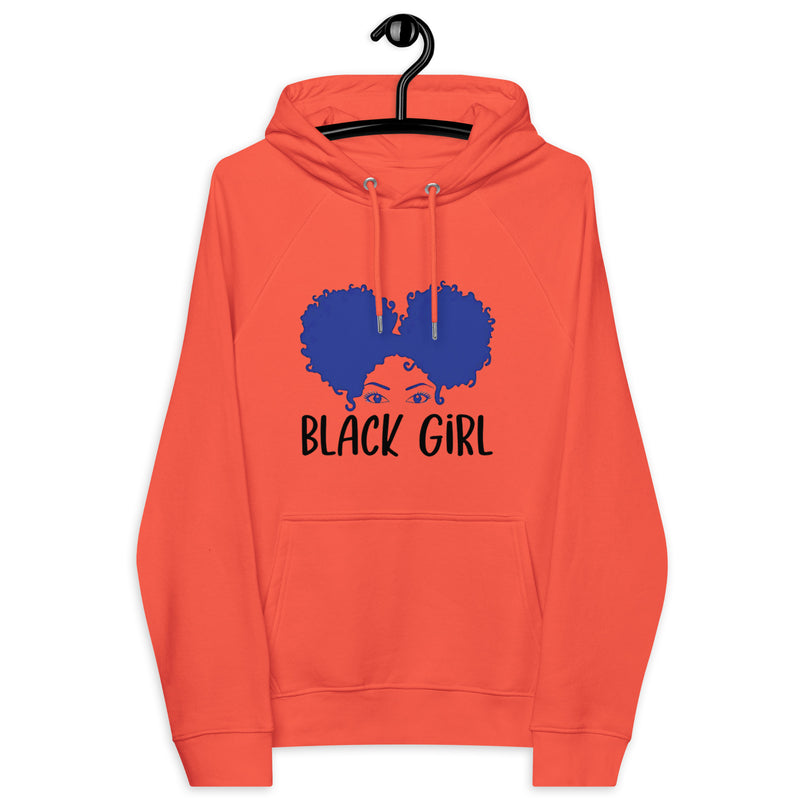 Black Girl Unisex eco raglan hoodie