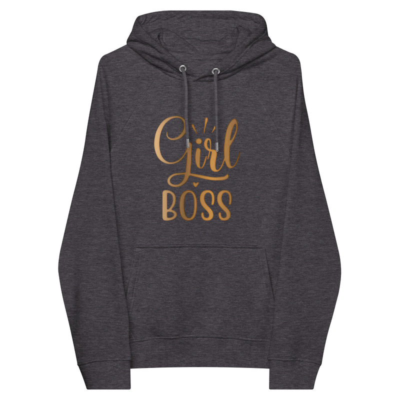 Girl Boss Unisex eco raglan hoodie