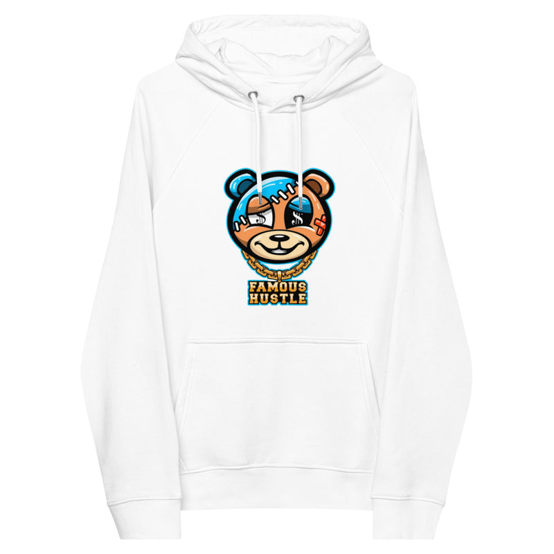 Famous Hustle Bear Unisex eco raglan hoodie