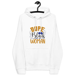 Dope Black Woman Unisex eco raglan hoodie