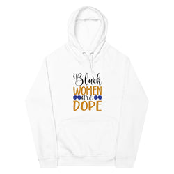 Black Women Are Dope Unisex eco raglan hoodie