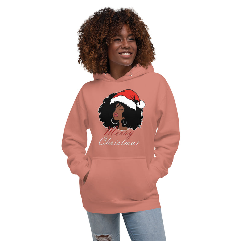 Black Girl Merry Christmas Hoodie