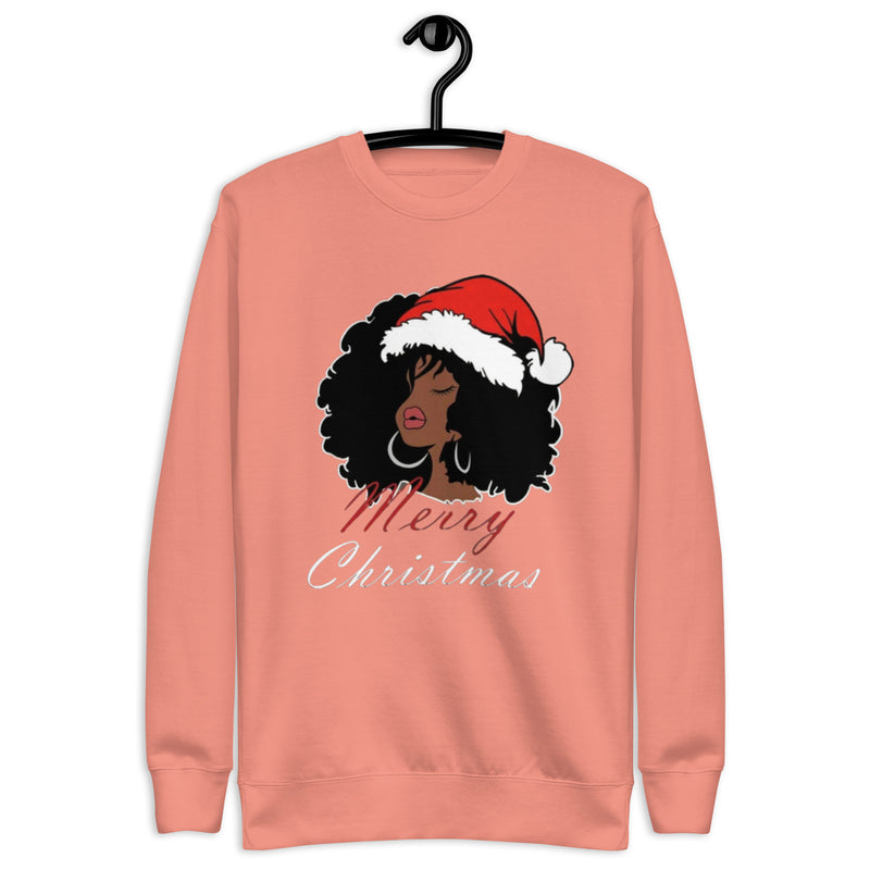 Black Girl Merry Christmas Premium Sweatshirt