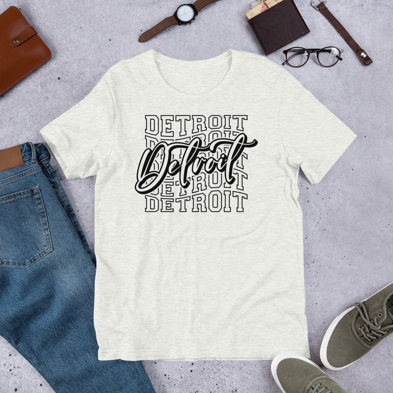 Cursive Detroit Unisex t-shirt