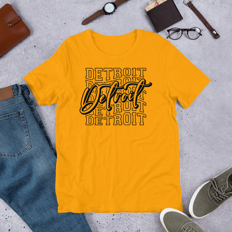 Cursive Detroit Unisex t-shirt